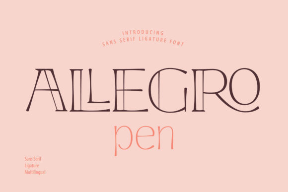Allegro Pen Font for Handmade Creations