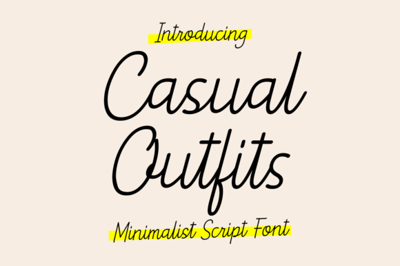 Casual Outfits Font for Handmade Creations