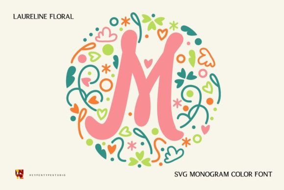 Laureline Floral Monogram: A Delightful Font for Handmade Creations