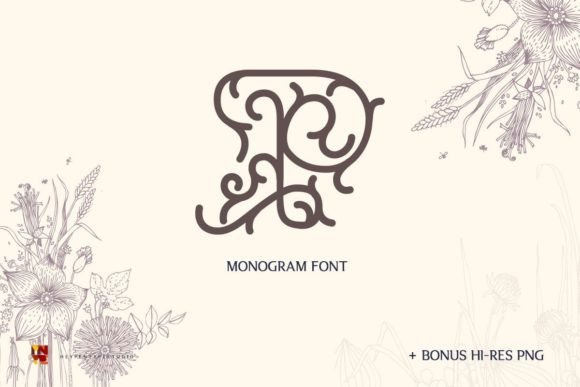 Prunellia Monogram for Web Design: A Decorative Font with Elegance