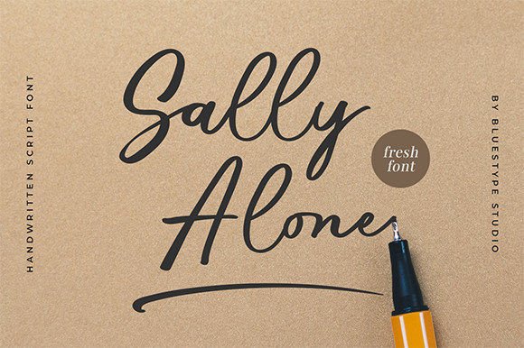 Sally Alone – A Script Font for Romantic Campaigns