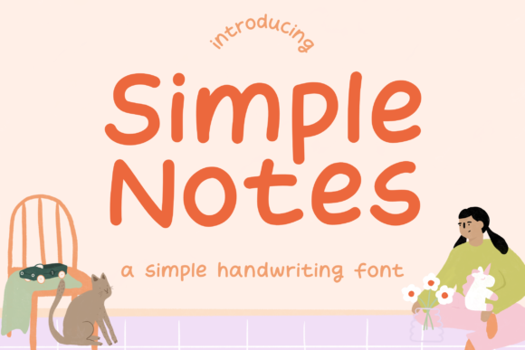 Simple Notes Font for Handmade Creations