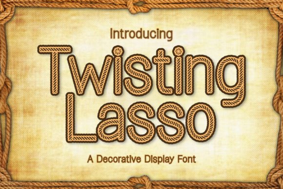 Twisting Lasso Font for Editorial Design